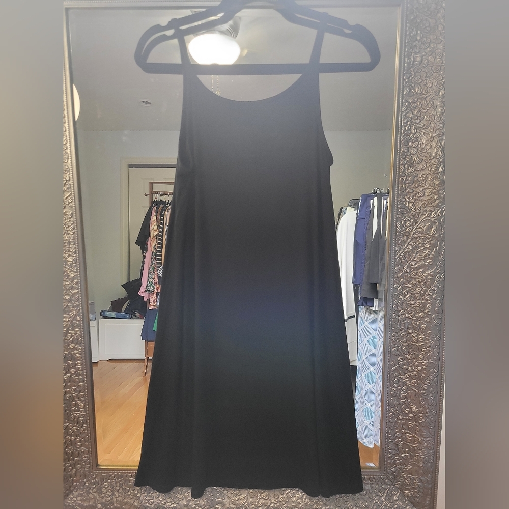 Cupio Black Sleeveless Scoop Neck Midi Sundress